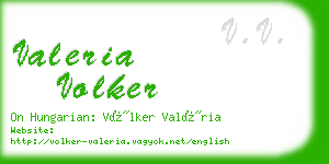 valeria volker business card